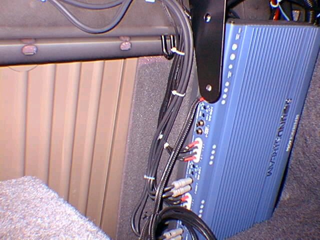 Close up of amp area